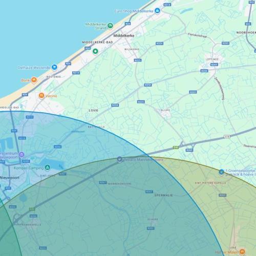 Kaart met vogelgriepzones